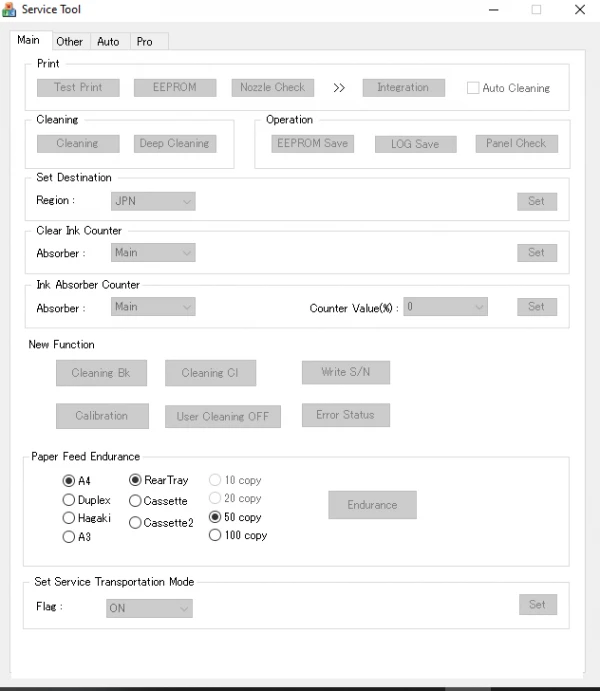 Canon  Reset Proğramı Service Tool