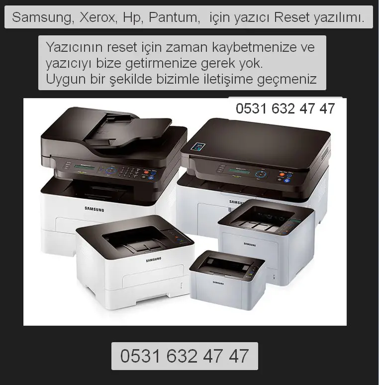 Samsung Reset Yazılımı,Hp Reset Yazılımı,Xerox Reset Yazılımı,Pantum Reset Yazılımı